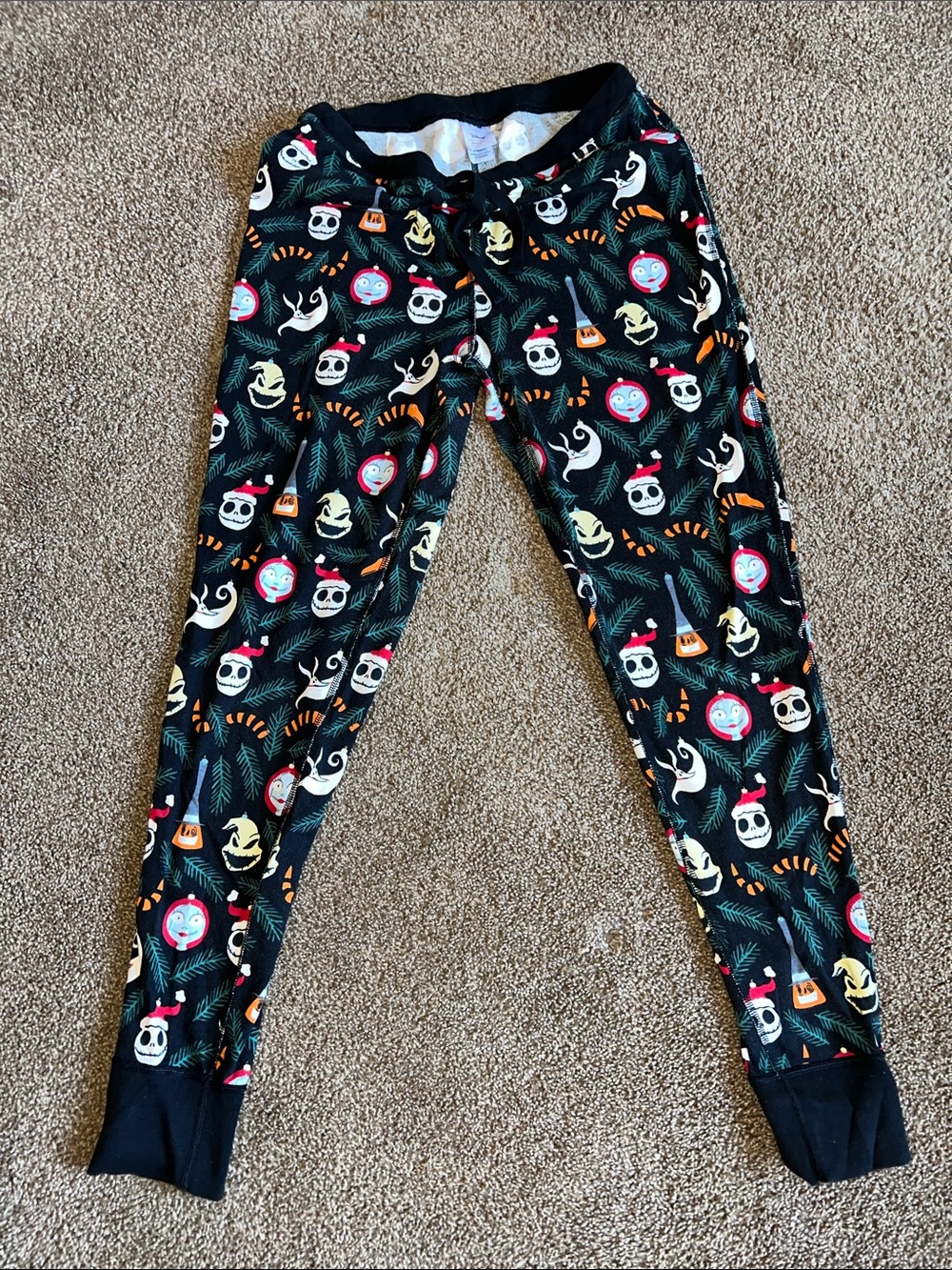 Hanna Andersson Black Holiday Skull & Character Pajama Pants